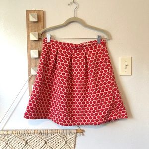 Boden Pink Jersey Jacquard Polka Dot Skirt